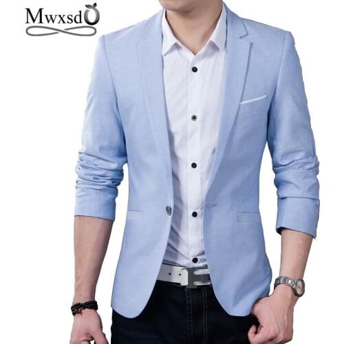 Mwxsd Mens Casual Slim Fit Blazer suit jacket autumn Men Jacket Mens Korean Style Suit Men Blazer