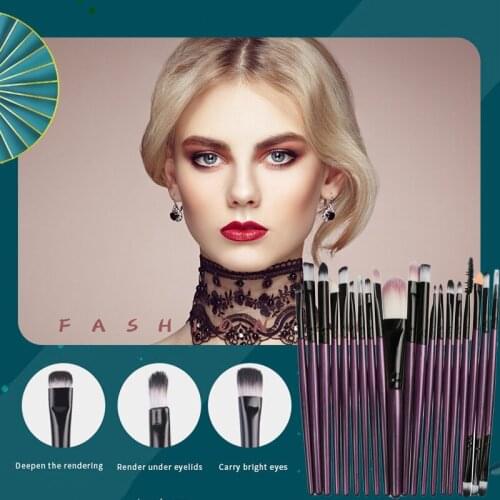 20Pcs Professional Makeup Brushes Set Cosmetict Makeup For Face Foundation Blush Eyeshadow Consealer Eyes Lip Blush Brushes Kit