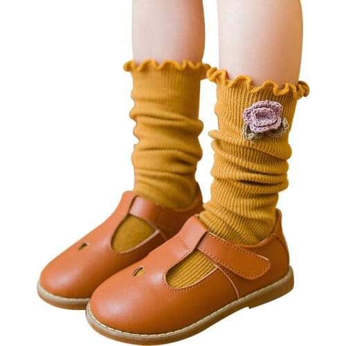 Baby Kid Girls Socks Candy Colored Children Socks For Girls Cotton Kids Knee High Socks For 1-8 Years Carrot Doll Socks