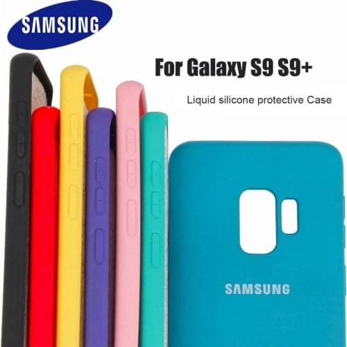 Original Samsung S9/S9+ Liquid Silicone Case Official Silicone Soft Back Cover Samsung Galaxy S9/S9 Plus Case Protection Cover