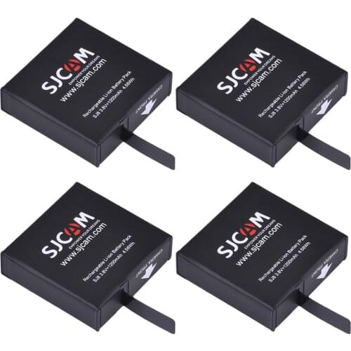 PowerTrust 4Pcs 1200mAh Original SJ8 Rechargeable Li-ion Battery for SJCAM SJ8 Series Sports Action Camera
