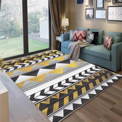 Modern Nordic Style Luxury Art Geometry Floor Mat Door Mat Carpet Anti-slip Mat Hall Bedroom Home Decoration