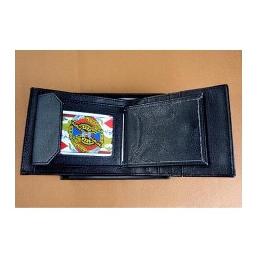 Super Delux Card Into Wallet 2.0 Magic Tricks Paper to Bill Magia Close Up Illusion Gimmick Props Sign Card Appearing in Wallet