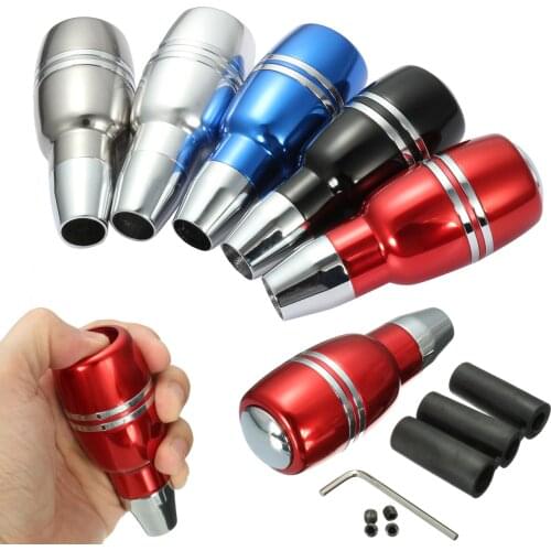 Universal Aluminum Automatic Manual Car Auto Gear Stick Shift Shifter Lever Knob Black Silver Red Blue Titanium
