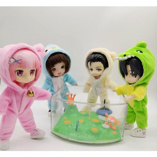 Cute Doll Clothes Cute animal jumpsuit Hooded pajamas for ob11,obitsu11,holala,GSC,1/12bjd doll clothes accessories for doll