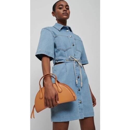 Summer New 2021SS Women Hollow Denim Mini Casual Short Sleeve Dress For Ladies Ddxgz2 5.05