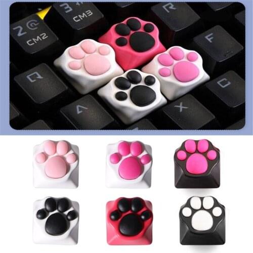 1Pcs Personality Customized ABS Silicone Kitty Paw Artisan Cat- Paws Pad Keyboard keyCaps for cherry MX Switches
