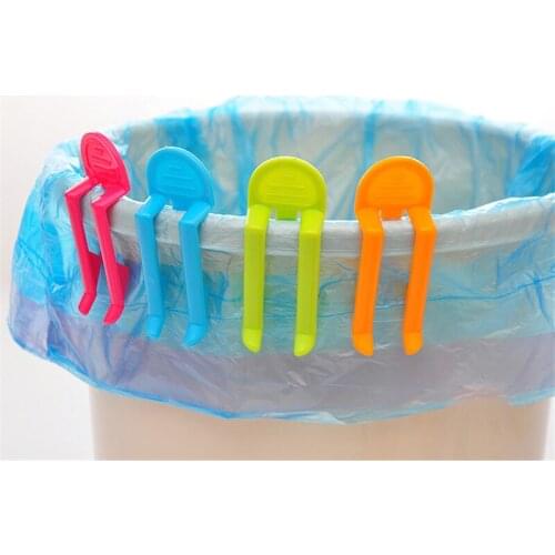 1PCS Practical Household Trash Can Clip Garbage Bag Fixed Clip Lock Clip Non-slip Plastic Bag Seal Clip Storage Bag Separator