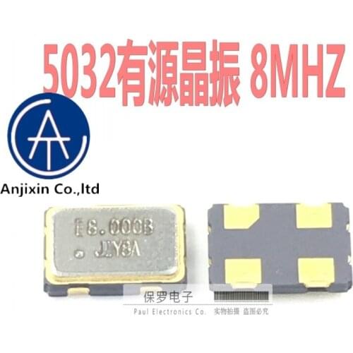 10pcs 100% orginal new real stock Active crystal 5032 5*3.2MM 8.000MHz 4-pin 8MHZ OCS 8M oscillator