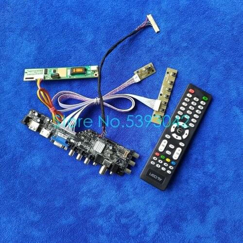 1280*800 For LP154W01 (TL)/LP154W01 (TP) monitor LVDS 30-Pin USB+VGA+AV LCD controller board kit DVB digital signal 1-CCFL
