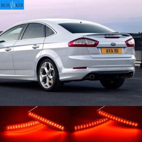 2PCS LED Reflector driving lights For Ford Mondeo 2007-2013 Brake Lights rear bumper lamp Turning Signal light