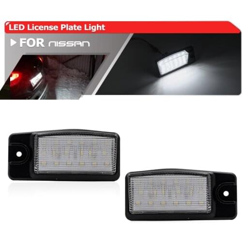 2x Fits For Infiniti Q45 EX25 35 37 FX35 37 50 QX50 70 For Nissan NV1500 2500 3500 X-Trail SMD Led License Plate Lights