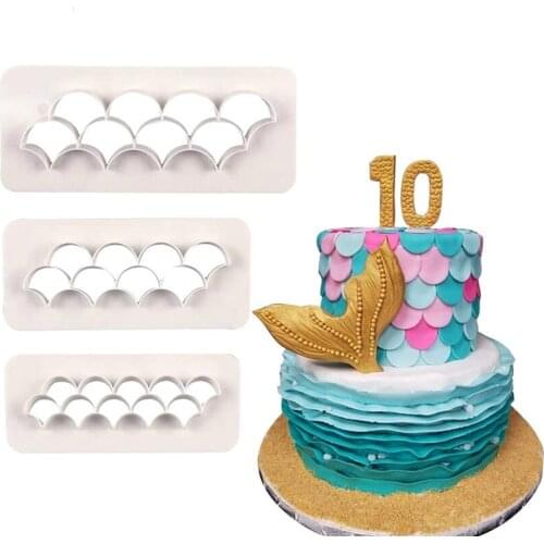 3pcs Plastic Cutting Molds Fish Scales Round Hexagon Geometric Shape Polymer Clay Cutter Earring Diy Pottery Ceramic Craft Tools