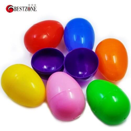 5Pcs/Lot 55x80MM Easter Eggs Plastic Happy Easter Decorations Egg Craft Kids Gift Birthday Party Friend Wedding Favor Home Decor