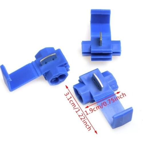 50 Pcs Lock Wire Electrical Cable Connector Quick Splice Terminal Crimp New