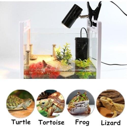 2 Style Aquarium Turtle Basking Light Holder Clip UVA UVB Heat Lamp Holder Used With E27 Bulb Lamp For Turtle Reptile