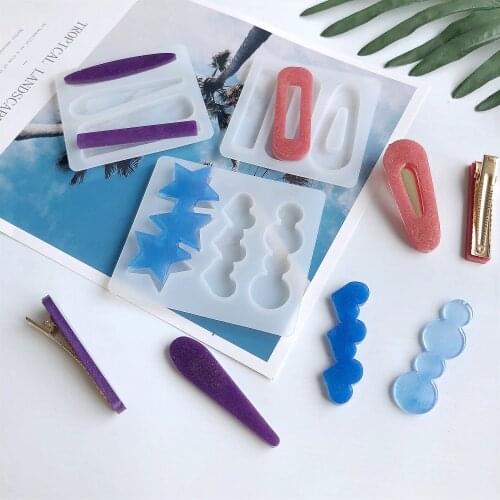 DIY Hairpin Resin Mold Crystal Epoxy Hairpin Silicone Mold Star Hairpin Pendant Earring Mold