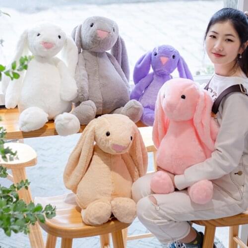 Long Ear Bunny Rabbit Plush Toys Sleeping Cute Cartoon Plush Soft Stuffed Animal Rabbit Dolls Children Birthday Gift