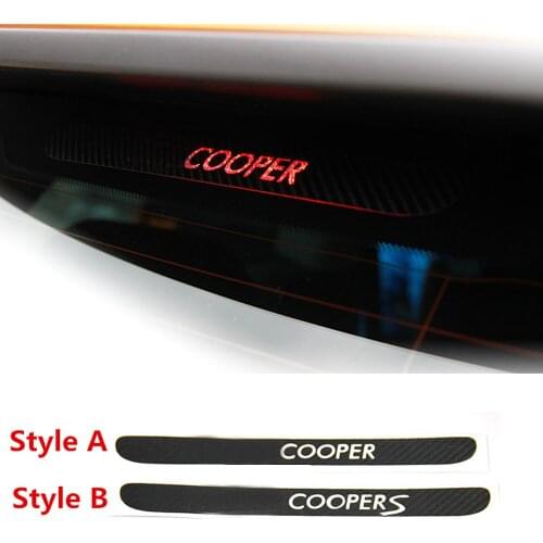 Additonal Brake Light Sticker Decorative Carbon Fiber High Mount Stop Lamp Cover For BMW MINI Cooper Cooper S Car Styling