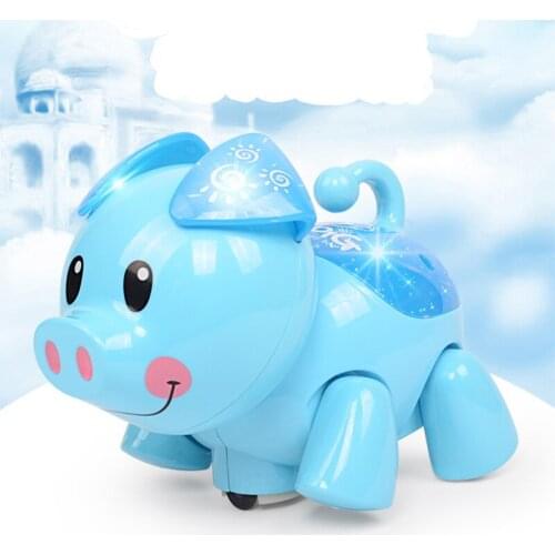 Electronic toy car Cute piggy model Universal walking music cool lighting Interactive Cartoon Pig Electric Virtual Pets kids boy