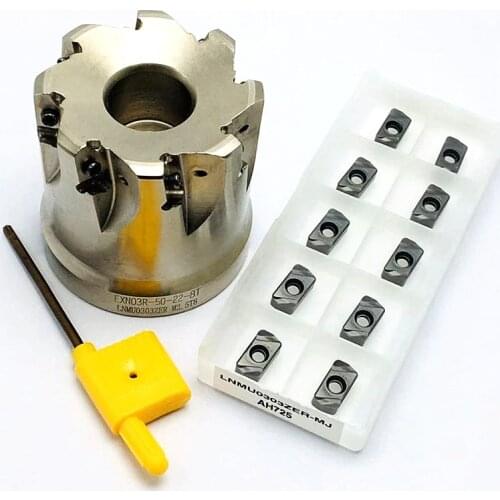 EXN03R 50-22 8T EXN03R 50-22-6T fast feed milling cutter, suitable for LNMU0303ZER carbide insert fast feed milling tool holder