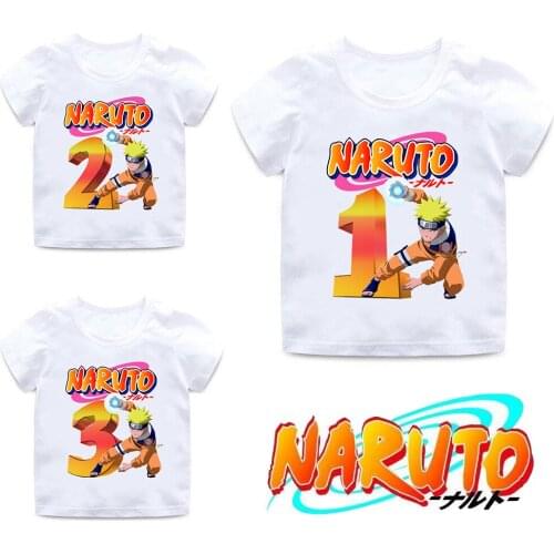 NARUTO T-shirt Party Digital Short Sleeve Printing Round Neck Top Childrens Clothing Boys and Girls Universal Birthday Gift
