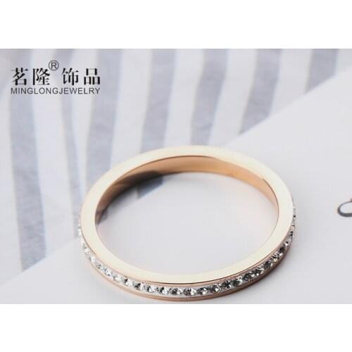 Rings For Women Females Jewelry Accessory Bridal Wedding Engagement Promise Gift 2020 New Brand Designer Resizable Rhinestones