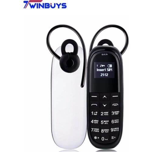 AEKU kk1 Mini pocket mobile phones 0.66inch Wireless Bluetooth Headphone Dialer Smallest cell phone magic Voice Russian keyboard
