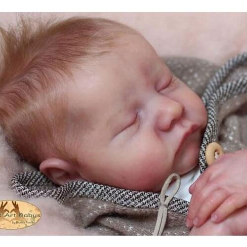21inch 50cm DIY Reborn Baby Doll Kit with fabric body Unpainted doll mould parts for bebe reborn kids playmate gift toys