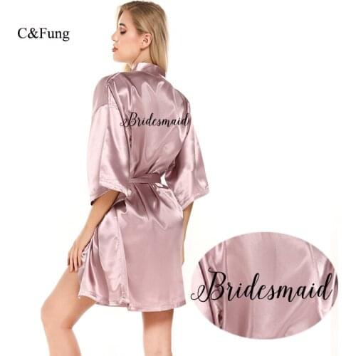 Lavender bride robe satin women sexy kimono robe wedding party mauve Bridesmaid Shower Gift 2020 getting married bride robes