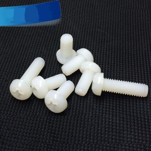 M3/M4 Nylon Pan Head Screw Flat Plastic Screws Cross Recessed Raised Counter Phillip Plaine Puntas Tornillo Vis Viti DIN34812