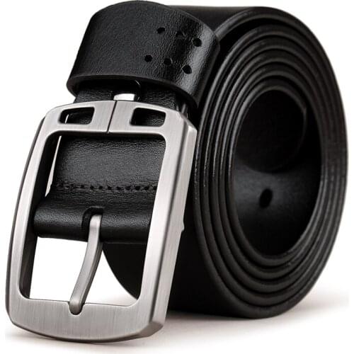 WilliamPolo mens pin buckle belt trendy pants belt young people casual business leather belt 056p