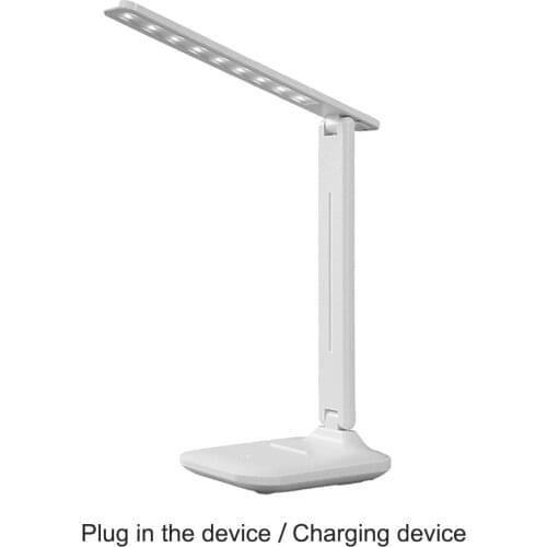 Desk Lamp Eye Protection LED Lamp Flexible Bedside Table Desk Lamp LED Reading Desk Light, White