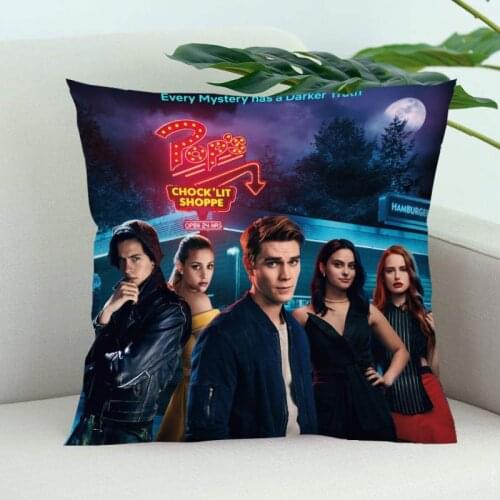 Riverdale Pillow Cover Bedroom Home Office Decorative Pillowcase Square Zipper Pillow Cases Satin Soft
