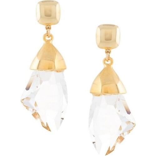 2021 new CELI brass square crystal earrings online celebrity simple fashion womens jewelry earrings