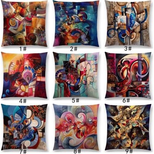 New Abstract Style Colorful Infinity Fantasy Flowers Cushion Cover Pillow case