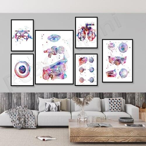 Ophthalmology Art Ophthalmology Anatomy Print Set, Optometrist Gift Optician Office Decoration Refraction Poster, Trial Frame Pr