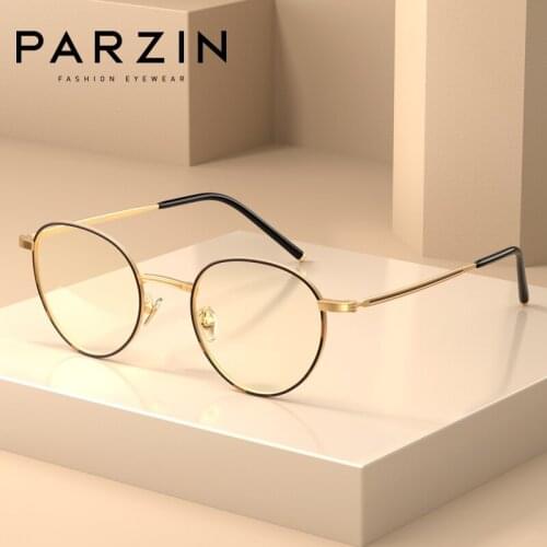PARZIN Blue Light Glasses Women Elastic Temple Computer Gaming Glasses Men Vintage Frame Eyewear Lentes Opticos Para Mujer 15767