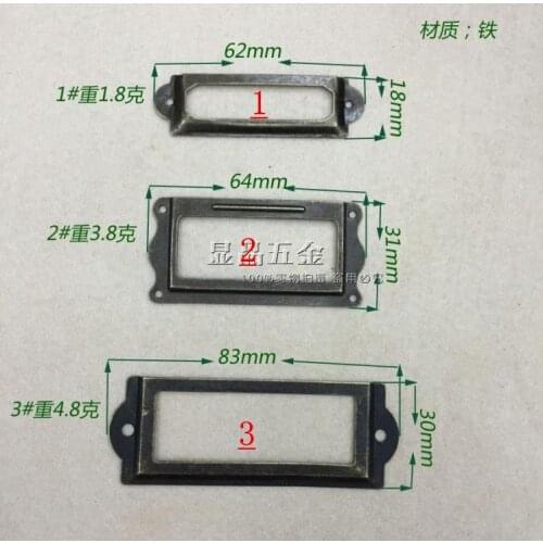 50 / pack Cinnamon Gift Tags Business cards Clip handle Card inserted clip Business card box Label box Get screw wholesale