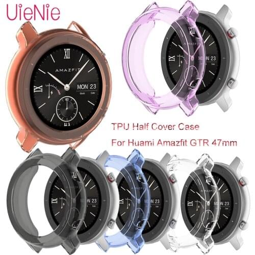 TPU Half Pack Hollow Rubber Protective Cover Case For Huami Amazfit GTR 47mm Anti-Drop High Quality Watch Shell Accessories