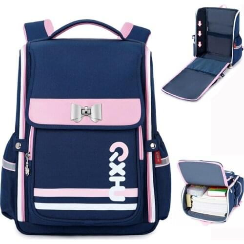 Kids Orthopedic School Backpacks New Waterproof Children School Bags For Boys Girls High Capacity Back Pack Grades 3-6 Bookbag
