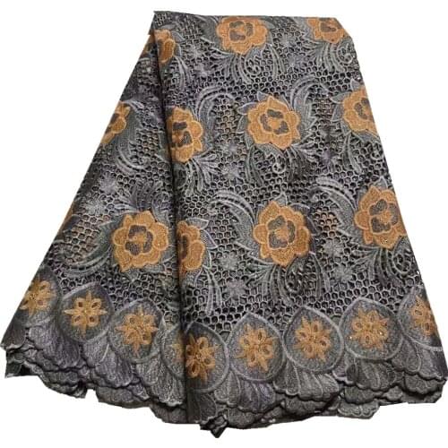 SJ Lace 2021 High Quality LaceEmbroidery Nigeria Lace Fabric France Cord Lace Fabric Africa Guipure Lace For Party Dress df3-26