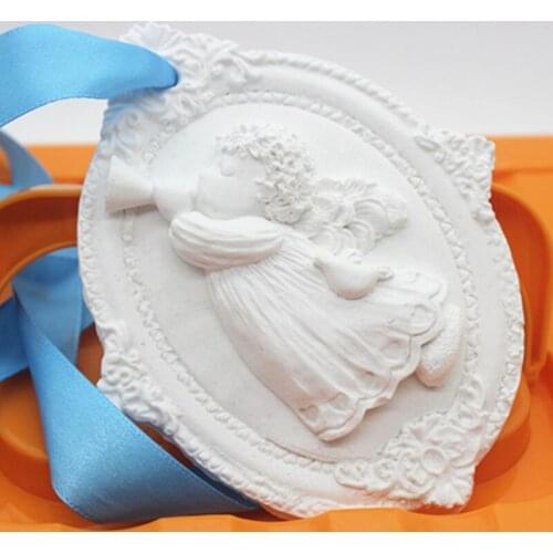 Suona musical instrument boy angelsilicone fandont mold Silica gel moulds Chocolate molds candy mould angel silicone molds
