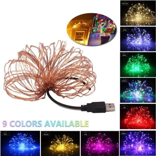 2M 5M 10M Led Strings Copper Wire 3A/USB Fairy Lights For New years Day Christmas Wedding Birthday Party Decoration