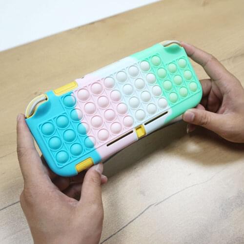 Protective Case for Nintendo Switch Lite Bubble Popper Fidget Toys Relief Stress Silicone Cover For Nintend Switch Accessories