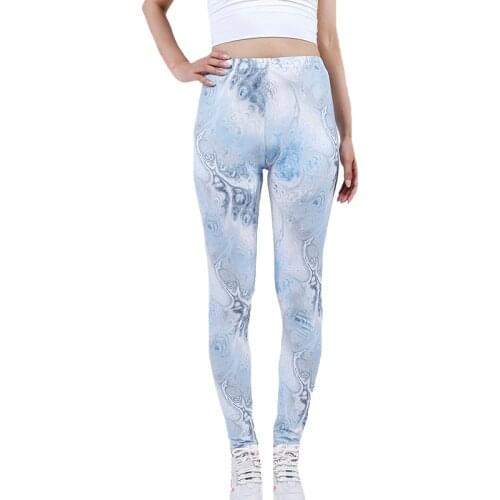CUHAKCI New Hot Print Leggings Sexy Fashion Breathable Hip Lifting Athletic Sport Running Pants Exercise Fitness Leggins Women