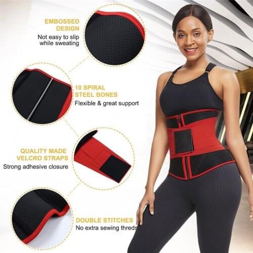 Women Gym Waist Trainer Corset Abdomen Slimming Body Shaper Waist Support Tummy Slim Belts Abdomen Belt With zipper