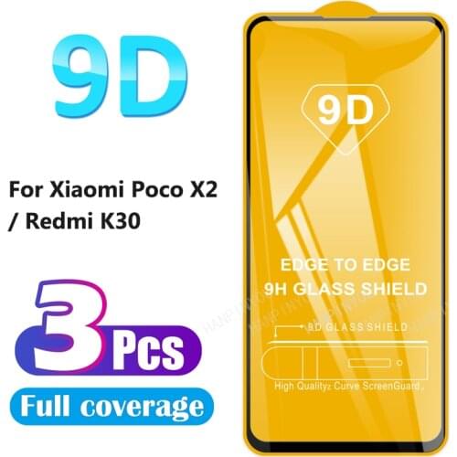 1-3 Pcs For Xiaomi Poco X2 / Redmi K30 K 30 6.67" 5D 6D 9D Full Glue Cover Toughened Tempered Glass Film Screen Protector Guard