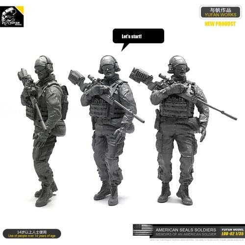 1/35 Resin Figure Model Kit U.s. Seals Sniper Soldier self-assembled Loo-02
