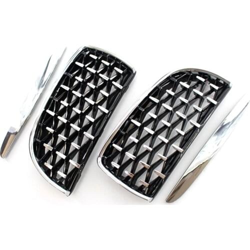 1 Pair Car Racing Grills Meteors Kidney Front Grille for BMW 3 Series E90 2005-2008 Auto Racing Grille Auto Middle Grills Parts